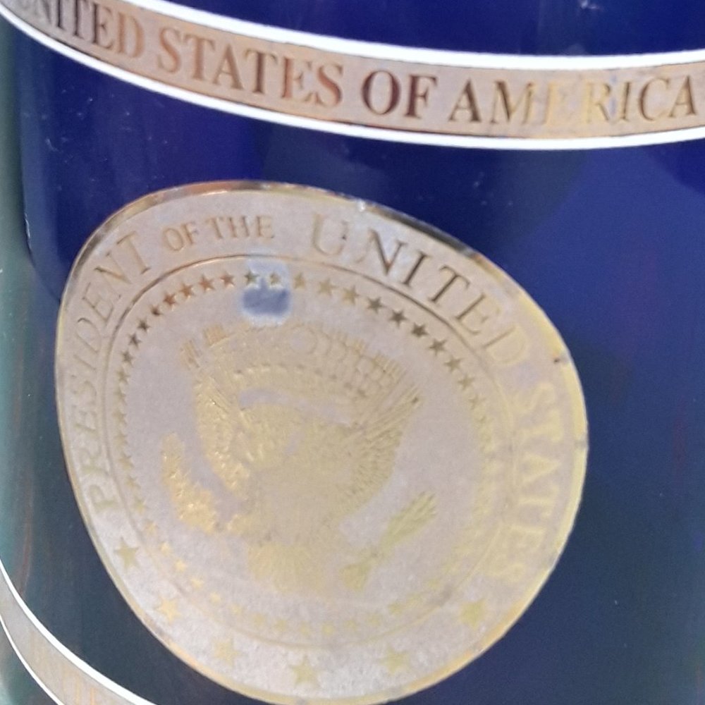 Mug President of the United States Cobalt Blue Glass Coffee Cup Gift for Him Man - Picture 6 of 13